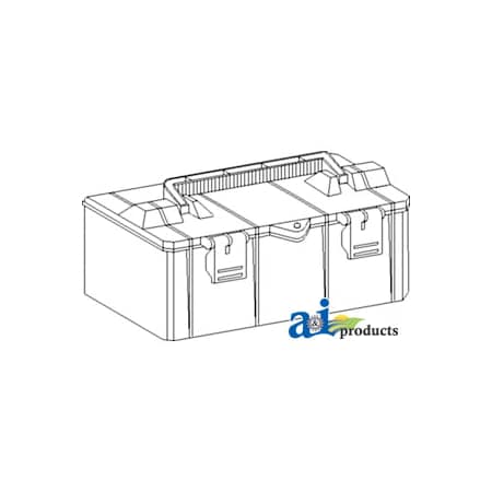 A & I Products Tool Box, Plastic; 12.625" X 6.625" X 5.250 6.2" x12.4" x5.6" A-TB12625